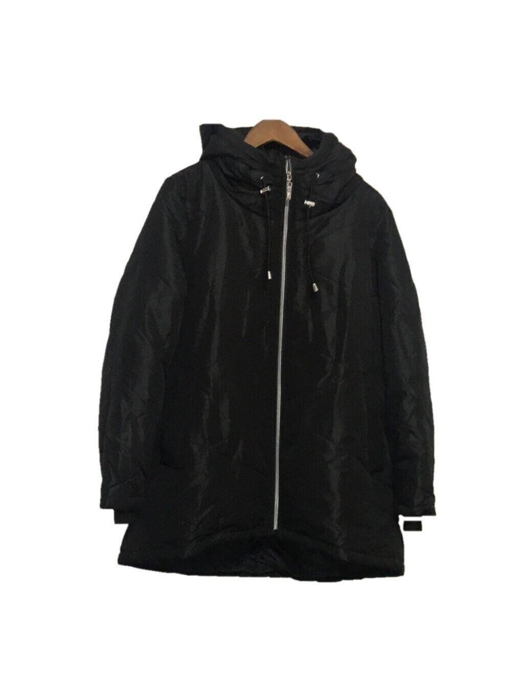 New Directions Black Hooded Coat Sz X-Large